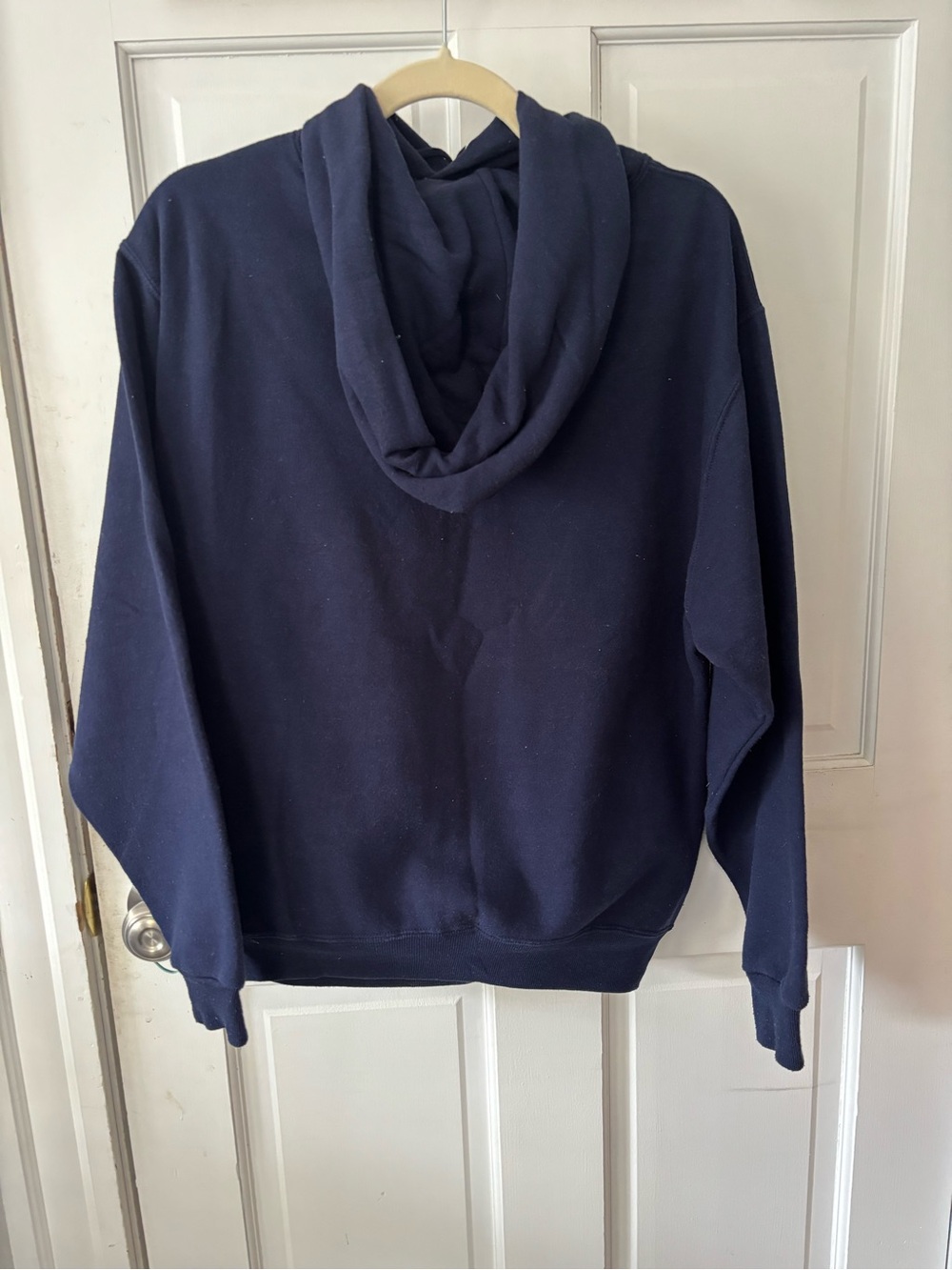 EUC Navy Blue Nantucket Retro Whale Hoodie Sweatshirt Sz M ACK - Picture 2 of 2